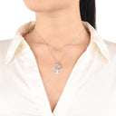 AMOR Halskette Damen, 925 Silber silber / rosévergoldet (bicolor), Motiv Lebensbaum Taube, Zirkonia weiß, Ansicht 2