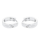 AMOR Ohrring (Creolen) Damen, 925 Silber rhodiniert, Zirkonia weiß, Ansicht 4