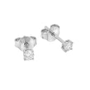 AMOR Ohrring (Ohrstecker) Damen, 925 Silber rhodiniert, Zirkonia weiß, Ansicht 3