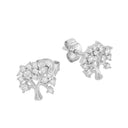 AMOR women's stud earrings, rhodium-plated 925 sterling silver, view 3