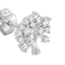 AMOR women's stud earrings, rhodium-plated 925 sterling silver, view 4