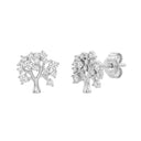AMOR women's stud earrings, rhodium-plated 925 sterling silver, main image