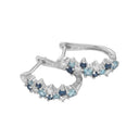 AMOR women's hoop earrings, rhodium-plated 925 sterling silver, view 3