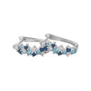 AMOR women's hoop earrings, rhodium-plated 925 sterling silver, view 4