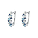 AMOR women's hoop earrings, rhodium-plated 925 sterling silver, view 5
