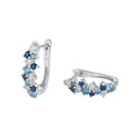 AMOR women's hoop earrings, rhodium-plated 925 sterling silver, main image