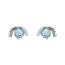 AMOR Ohrring (Ohrstecker) Damen, 925 Silber rhodiniert, Zirkonia blau, Ansicht 3