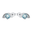 AMOR Ohrring (Ohrstecker) Damen, 925 Silber rhodiniert, Zirkonia blau, Ansicht 4