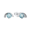 AMOR Ohrring (Ohrstecker) Damen, 925 Silber rhodiniert, Zirkonia blau, Hauptbild