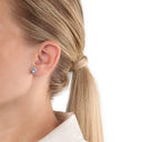 AMOR Ohrring (Ohrstecker) Damen, 925 Silber rhodiniert, Zirkonia weiß, Ansicht 2