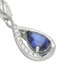 AMOR women's drop earrings, rhodium-plated 925 sterling silver, view 4