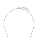 AMOR Halskette Damen, 925 Silber rosé vergoldet, Motiv Blume, Zirkonia weiß, Verschluss