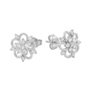 AMOR women's stud earrings, rhodium-plated 925 sterling silver, view 3