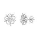 AMOR women's stud earrings, rhodium-plated 925 sterling silver, main image