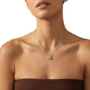 AMOR women's necklace, rhodium-plated 925 sterling silver, view 2
