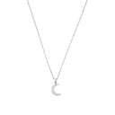 AMOR Halskette Damen, 925 Silber rhodiniert, Motiv Mond, Zirkonia weiß, Hauptbild