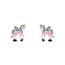PRINZESSIN LILLIFEE girls' unicorn stud earrings in 925 sterling silver