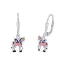 PRINZESSIN LILLIFEE girls' drop earrings, rhodium-plated 925 sterling silver, main image