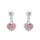 PRINZESSIN LILLIFEE Ohrring (Ohrhänger) Kids - Girls, 925 Silber rhodiniert, rosa, Ansicht 3