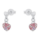 PRINZESSIN LILLIFEE Ohrring (Ohrhänger) Kids - Girls, 925 Silber rhodiniert, rosa, Ansicht 4