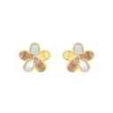 AMOR Ohrring (Ohrstecker) Damen, 375 Gold teil-rhodiniert, Motiv Blume, Ansicht 3