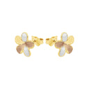 AMOR Ohrring (Ohrstecker) Damen, 375 Gold teil-rhodiniert, Motiv Blume, Ansicht 4