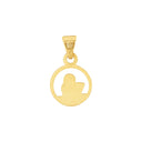 AMOR Anhänger (Halskette) Damen, 375 Gold, Motiv Engel, Rückseite