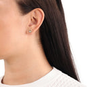 AMOR Ohrring (Ohrstecker) Damen, 375 Gold, Motiv Herz, Zirkonia weiß, Ansicht 2