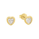 AMOR Ohrring (Ohrstecker) Damen, 375 Gold, Motiv Herz, Zirkonia weiß, Hauptbild