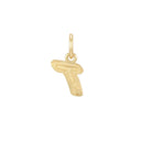 AMOR Anhänger (Halskette) Unisex, 375 Gold, Motiv T, Rückseite