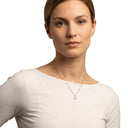 AMOR Anhänger (Halskette) Unisex, 375 Gold, Motiv W, am Model