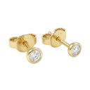 AMOR women's stud earrings, 375 gold, view 3