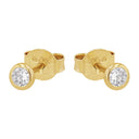 AMOR women's stud earrings, 375 gold, view 4