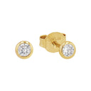 AMOR women's stud earrings, 375 gold, main image