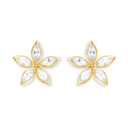 AMOR Ohrring (Ohrstecker) Damen, 375 Gold, Motiv Blume, Zirkonia weiß, Ansicht 3