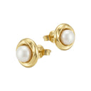 AMOR women's stud earrings, 375 gold, view 2