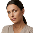 AMOR women's stud earrings, 375 gold, worn by model