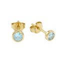 AMOR women's stud earrings, 375 gold, view 2