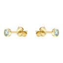 AMOR women's stud earrings, 375 gold, view 4