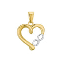 AMOR Anhänger (Halskette) Damen, 375 Gold teil-rhodiniert, Motiv Herz Infinity, Hauptbild