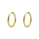 AMOR women's hoop earrings, 375 gold, view 6