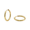 AMOR women's hoop earrings, 375 gold, main image