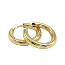 AMOR women's hoop earrings, 375 gold, view 4