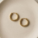 AMOR women's hoop earrings, 375 gold, view 8