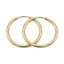 AMOR women's hoop earrings, 375 gold, view 3