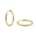 AMOR women's hoop earrings, 375 gold, main image