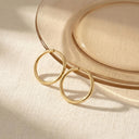 AMOR women's hoop earrings, 375 gold, view 7