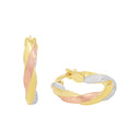 AMOR Ohrring (Creolen) Damen, 375 Gold teil-rhodiniert, Hauptbild