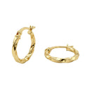 AMOR women's hoop earrings, 375 gold, main image