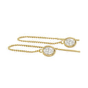 AMOR women's threader earrings, 375 gold, view 4
